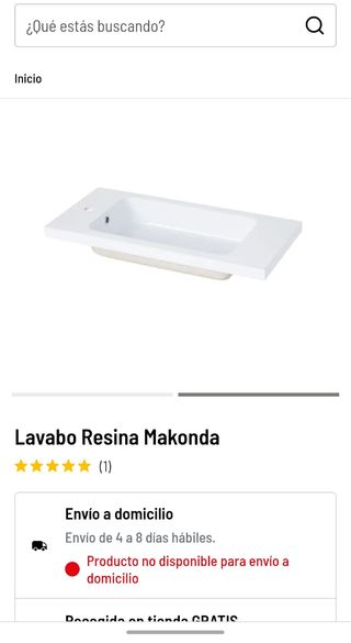 Lavabo resina Makonda blanco