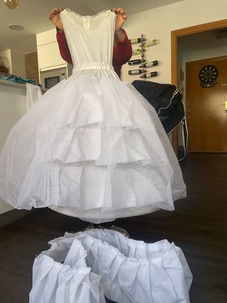 Cancán niña blanco - Encaje
