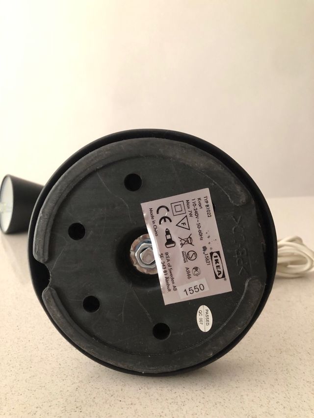 Lampara escritorio vintage negra