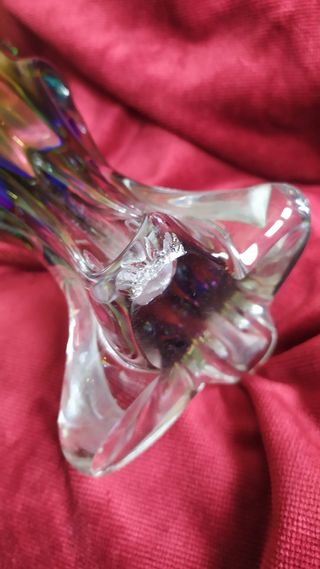 Jarrón cristal multicolor