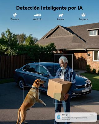 Camara Vigilancia WiFi Exterior Solar 4K