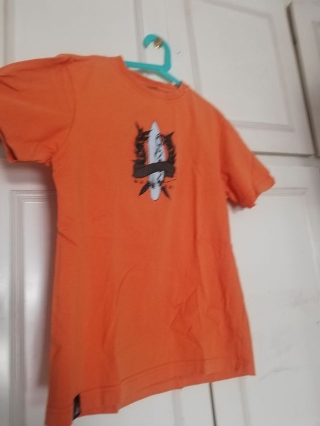 Camiseta surf naranja niño