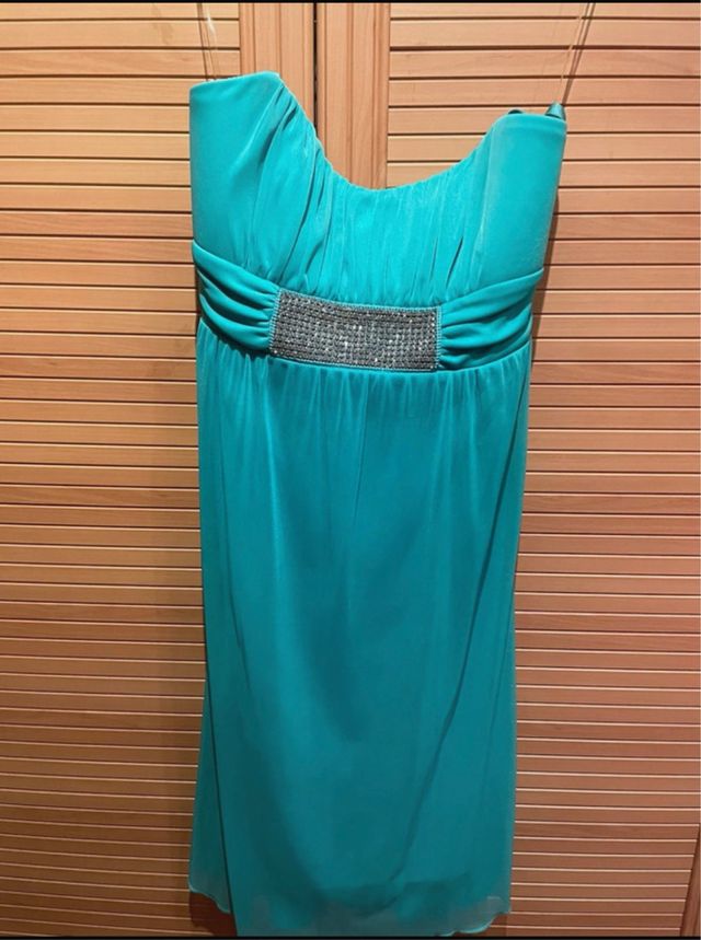 Vestido El Corte Inglés turquesa