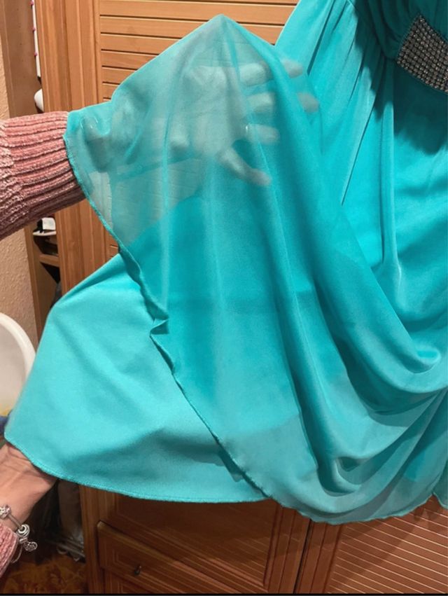 Vestido El Corte Inglés turquesa