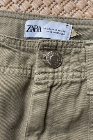 Pantalones Cargo Zara M Caqui