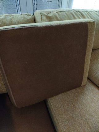 Sofá 2 plazas beige-verde