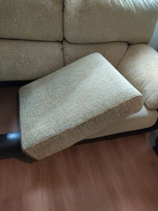 Sofá 2 plazas beige-verde