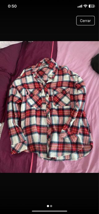 Camisa cuadros roja y blanca
