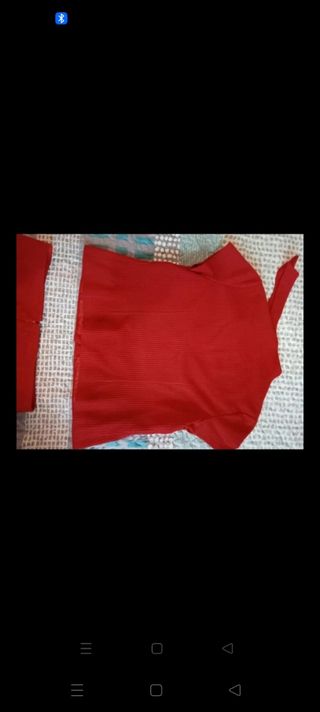 Conjunto falda y blusa rojo hecho a mano