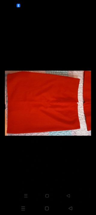 Conjunto falda y blusa rojo hecho a mano