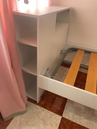 Cama blanca infantil con cajones