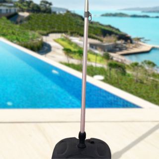 Sombrilla playa azul-roja. Nueva. Varios tamaños.