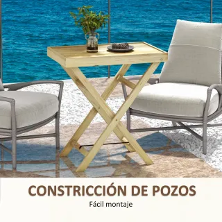 Mesita Jardín Rectangular Carga 40kg    68x44x75CM