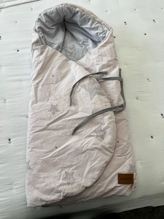 Saco capazo bebé niña rosa