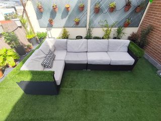 Sofá exterior modular, Beige y Negro
Terraza, jard