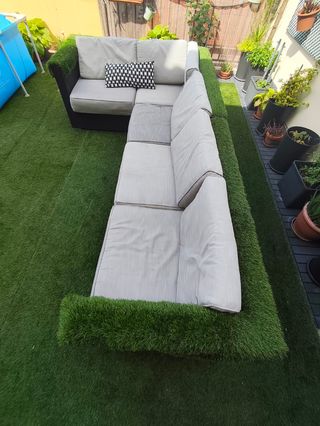 Sofá exterior modular, Beige y Negro
Terraza, jard