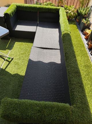 Sofá exterior modular, Beige y Negro
Terraza, jard