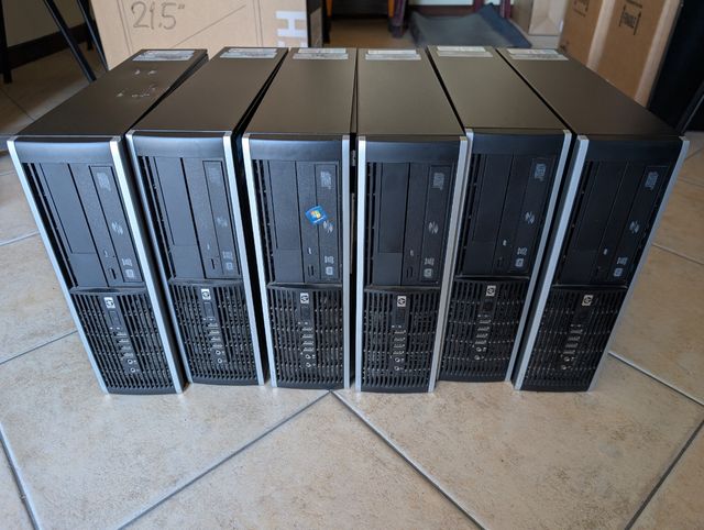 6 PC HP con monitor, tastiera e mouse,Ottimo stato