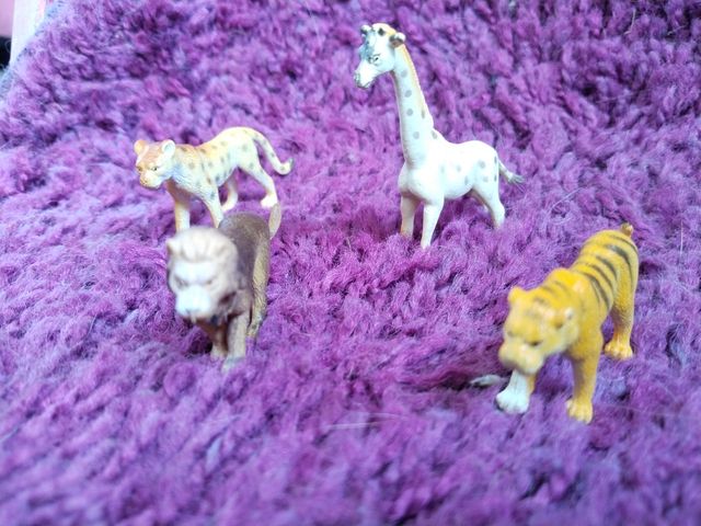 Figuras animales salvajes safari vintage