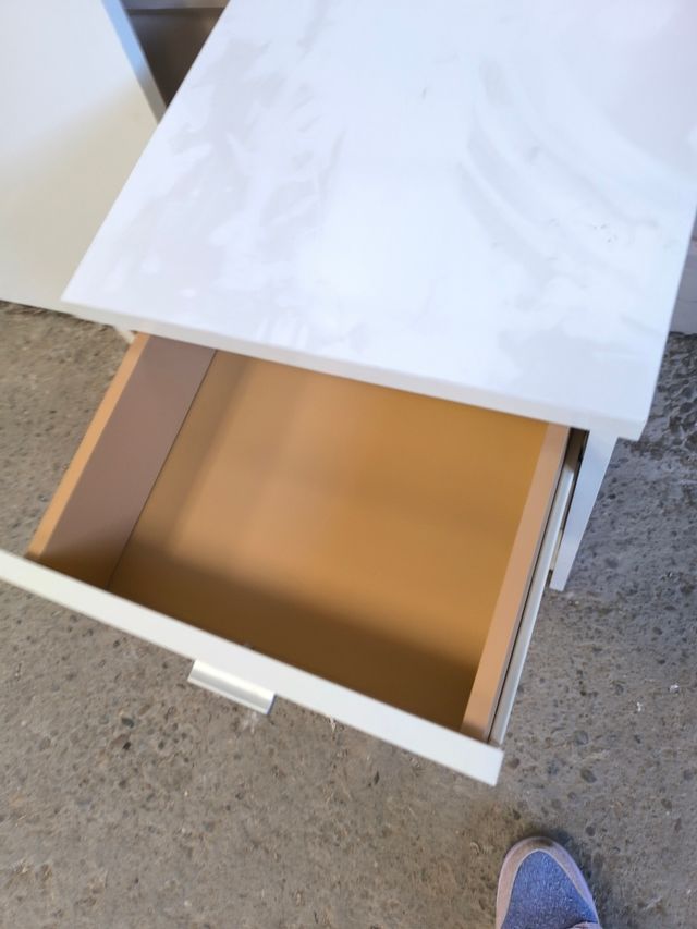 Cabecero + mesita noche blanco