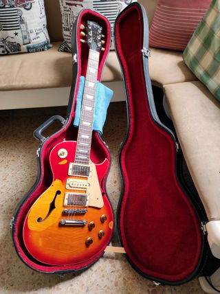 GUITARRA LP - LES PAUL SEMIACÚSTICA, MUCHOS EXTRAS