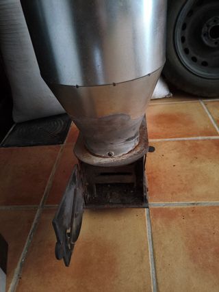 Chimenea Redondo - Hueso, pellets, cáscara almendr