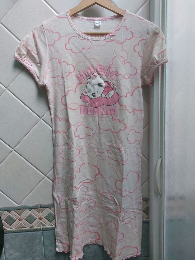 Pigiama bimba cotone rosa tg. 14