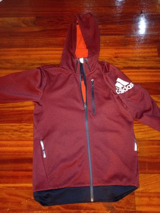 Sudadera Adidas roja talla S. Chico.