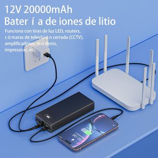 Power Bank 20.000 mAh para portátil, cámaras, etc