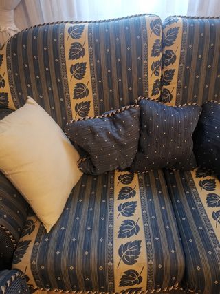Vendo 2 sofas de 2 plazas - azul y beige