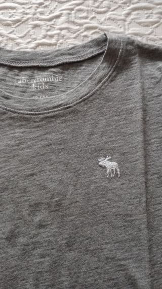 2 Camisetas Abercrombie Kids - Gris & Verde Agua