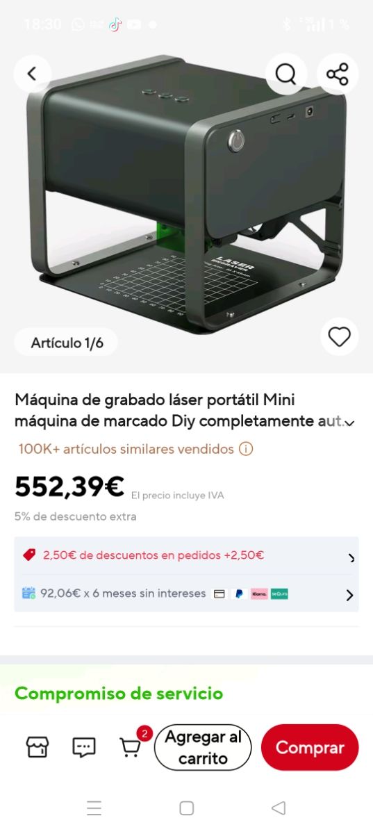 Grabador láser TX - 5500mW