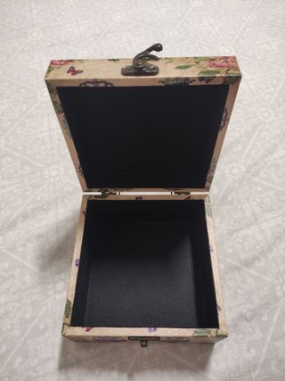 Caja madera búhos vintage