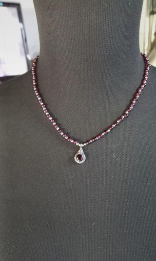 Collana Granato Argento 925