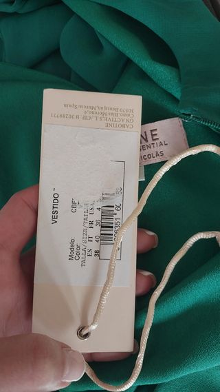 Vestido verde cruzado