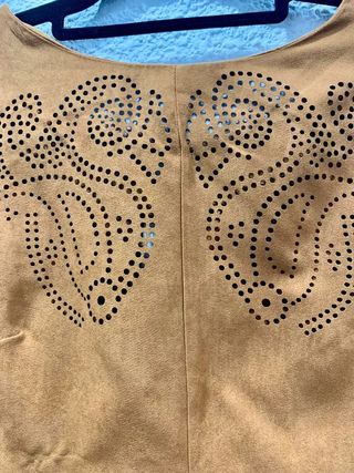 Vestido antela camel, talla M