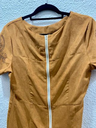 Vestido antela camel, talla M