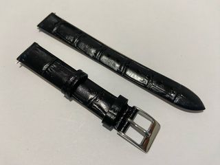 5 Uds - Correa reloj cuero negra 15mm