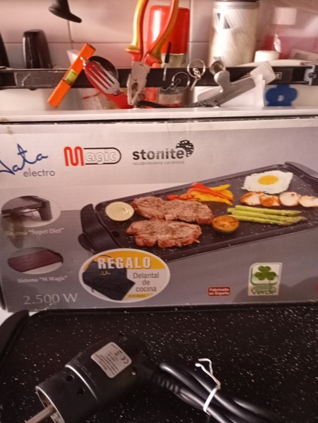 Plancha eléctrica Magic Stone 2500W (Dos Planchas)