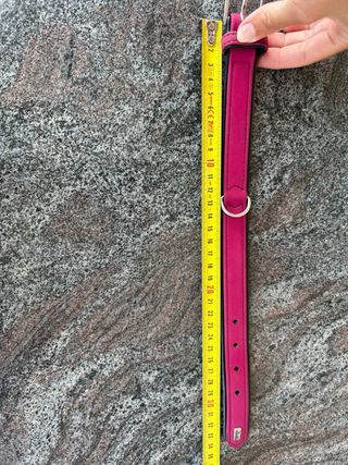 Collare Cane Hunter pelle nero/rosa