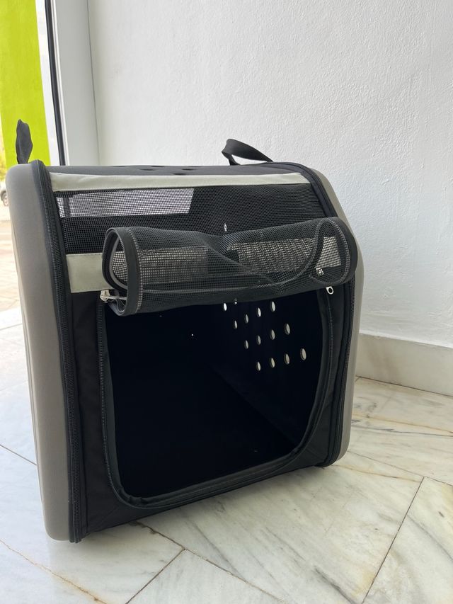 Trasportino pieghevole per cani - Grigio scuro