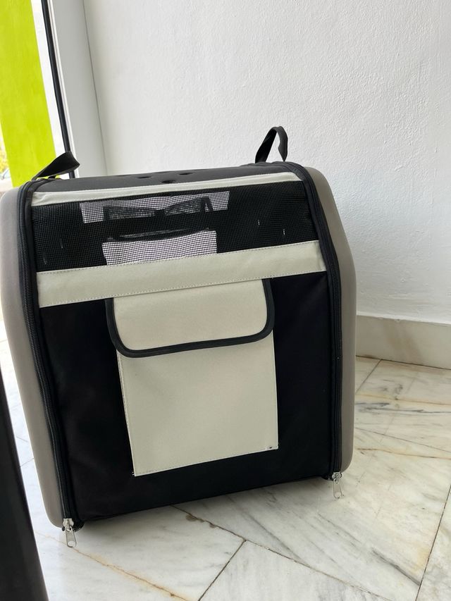 Trasportino pieghevole per cani - Grigio scuro