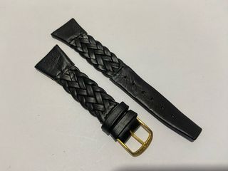 5 Ud - Correa reloj cuero trenzado 21mm