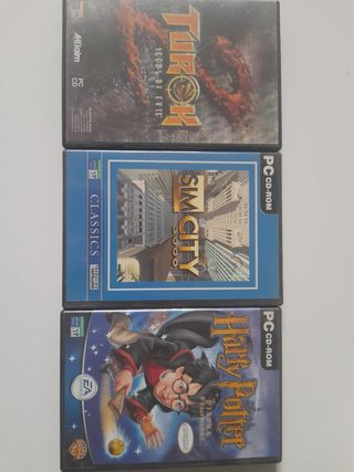 3 Juegos PC: Turok, SimCity 3000, Harry Potter