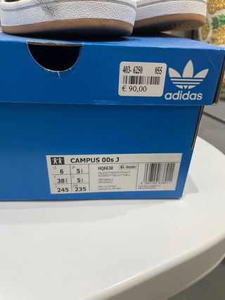 Adidas Campus 38 - Zapatillas negras