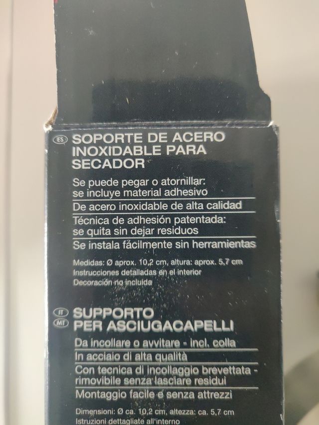 Soporte secador miomare - Acero inoxidable