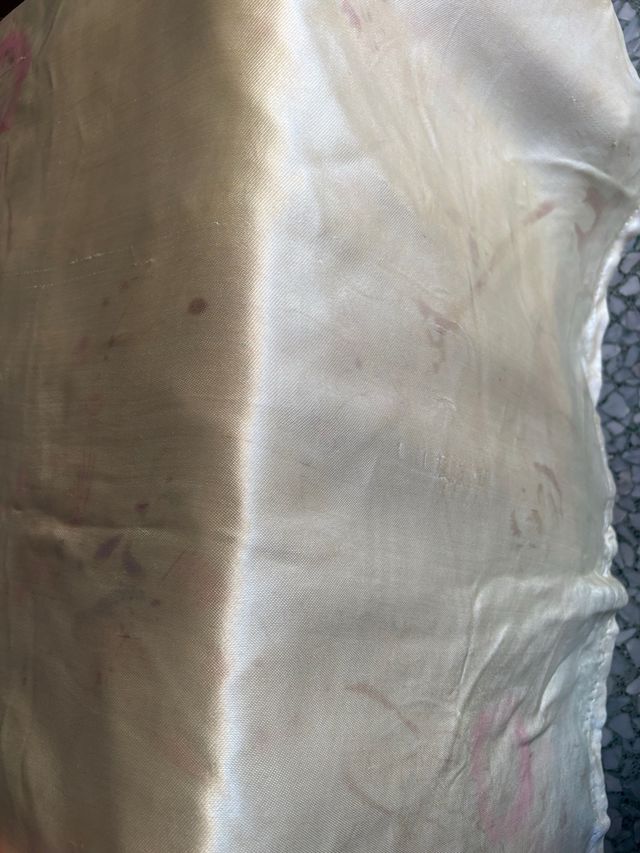 Telo raso seta dipinto vintage