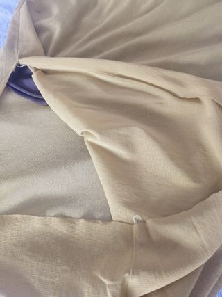 Vestido largo marrón y verde oliva.