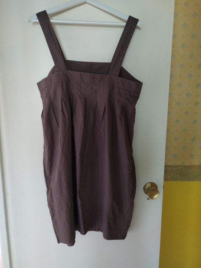 Vestido marrón de algodón