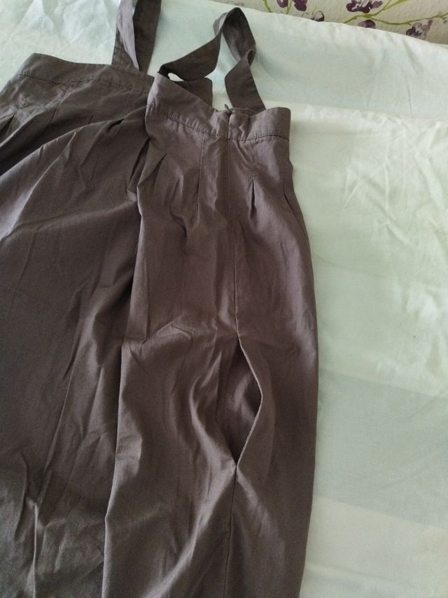 Vestido marrón de algodón